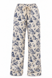 Vintage Paw Cotton Cat Pyjama Pants
