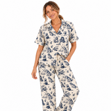 Vintage Paw Cotton Cat Pyjama Pants