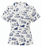 Vintage Paw Cotton Dog Pyjama Top