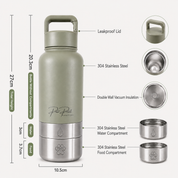 PPC Matte Cream 1L Water Bottle
