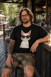 Cool White Cat Heavyweight Tee