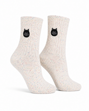 White Confetti Cat Socks