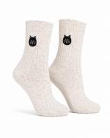White Confetti Cat Socks