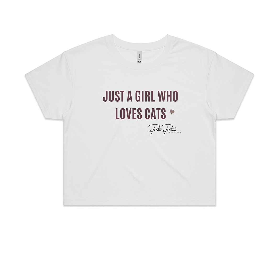 Just A Girl Who Loves Cats Crop Top