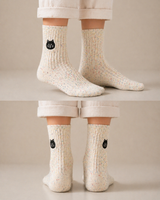 White Confetti Cat Socks