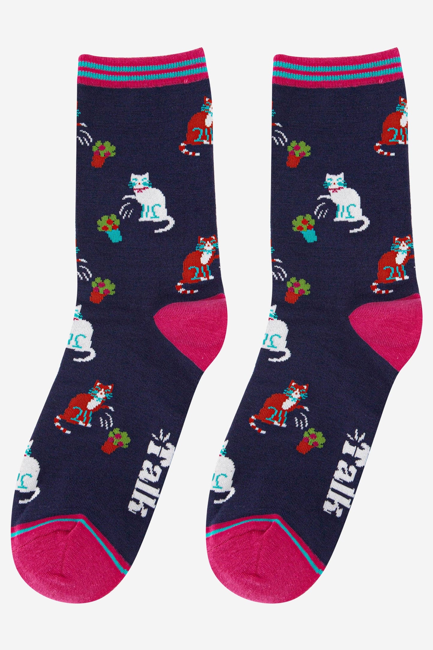 Clumsy Cats Flower - Women's Bamboo Socks
