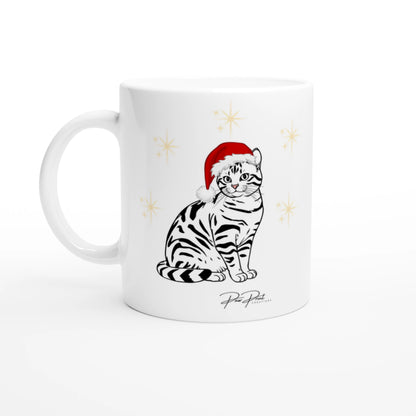 Festive Cat Christmas - 325ml Ceramic Mug
