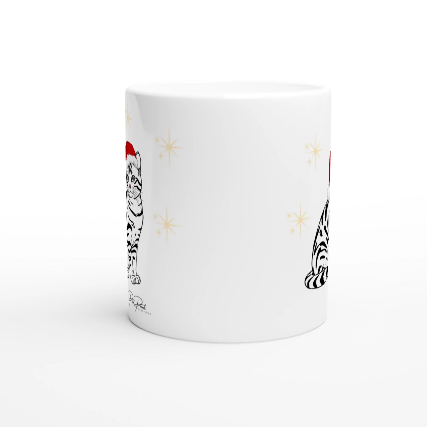 Festive Cat Christmas - 325ml Ceramic Mug