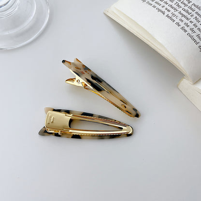 Cat Face Acetate Hair Clips - 2 Pack Set