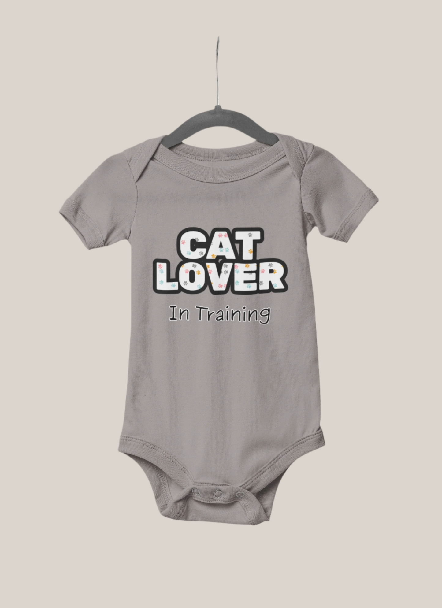 Cat Lover, In Training - Organic Cotton Baby Babysuit