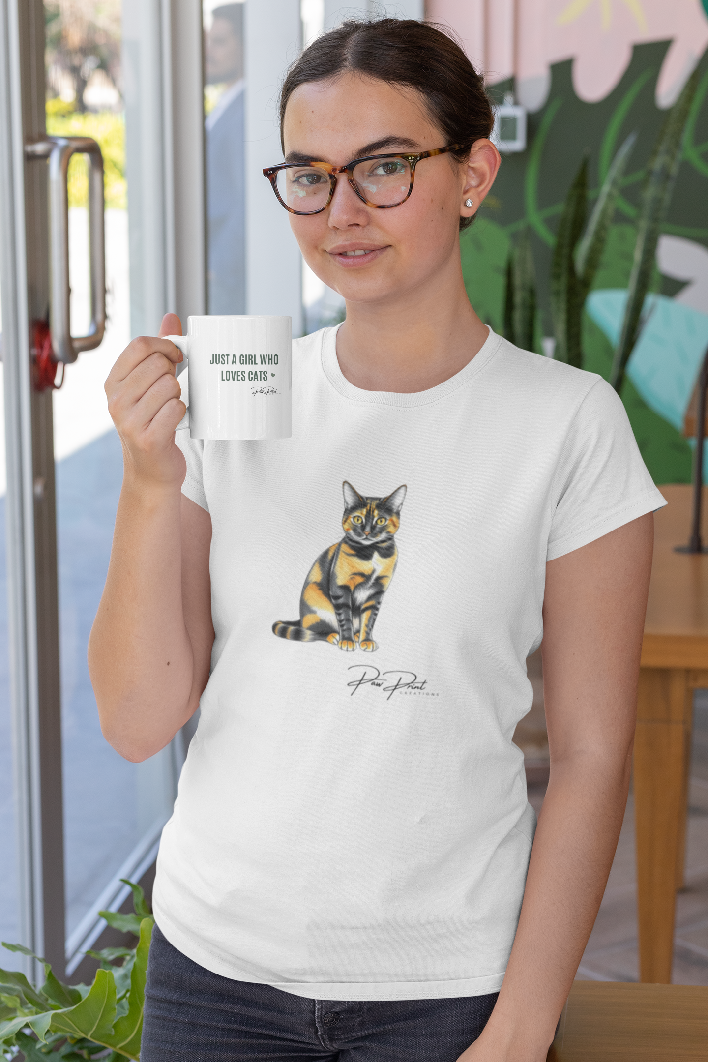Just a Girl Who Loves Cats - 440ml Ceramic Mug