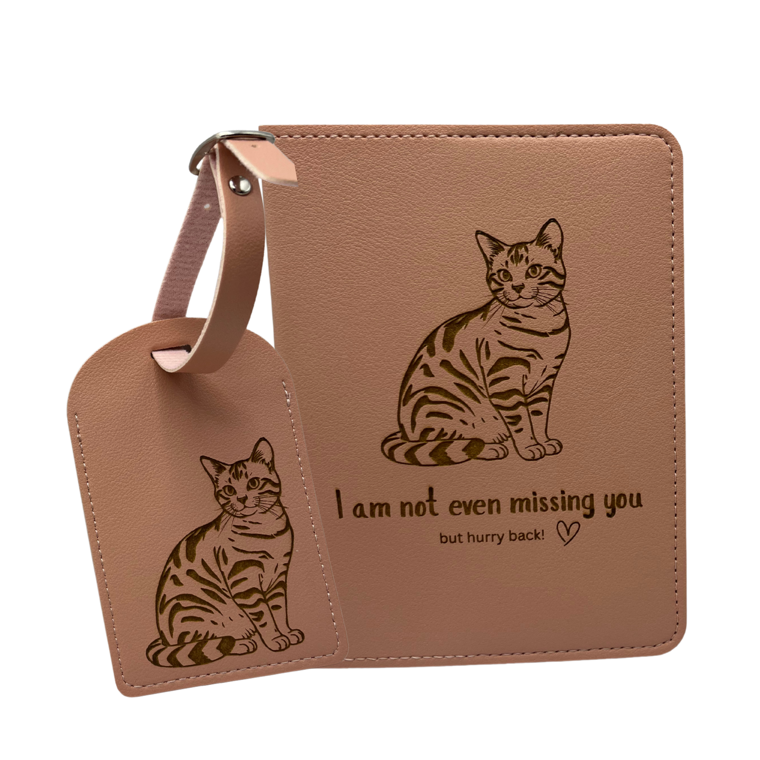 Personalised Passport Holder & Luggage Tag Travel Set
