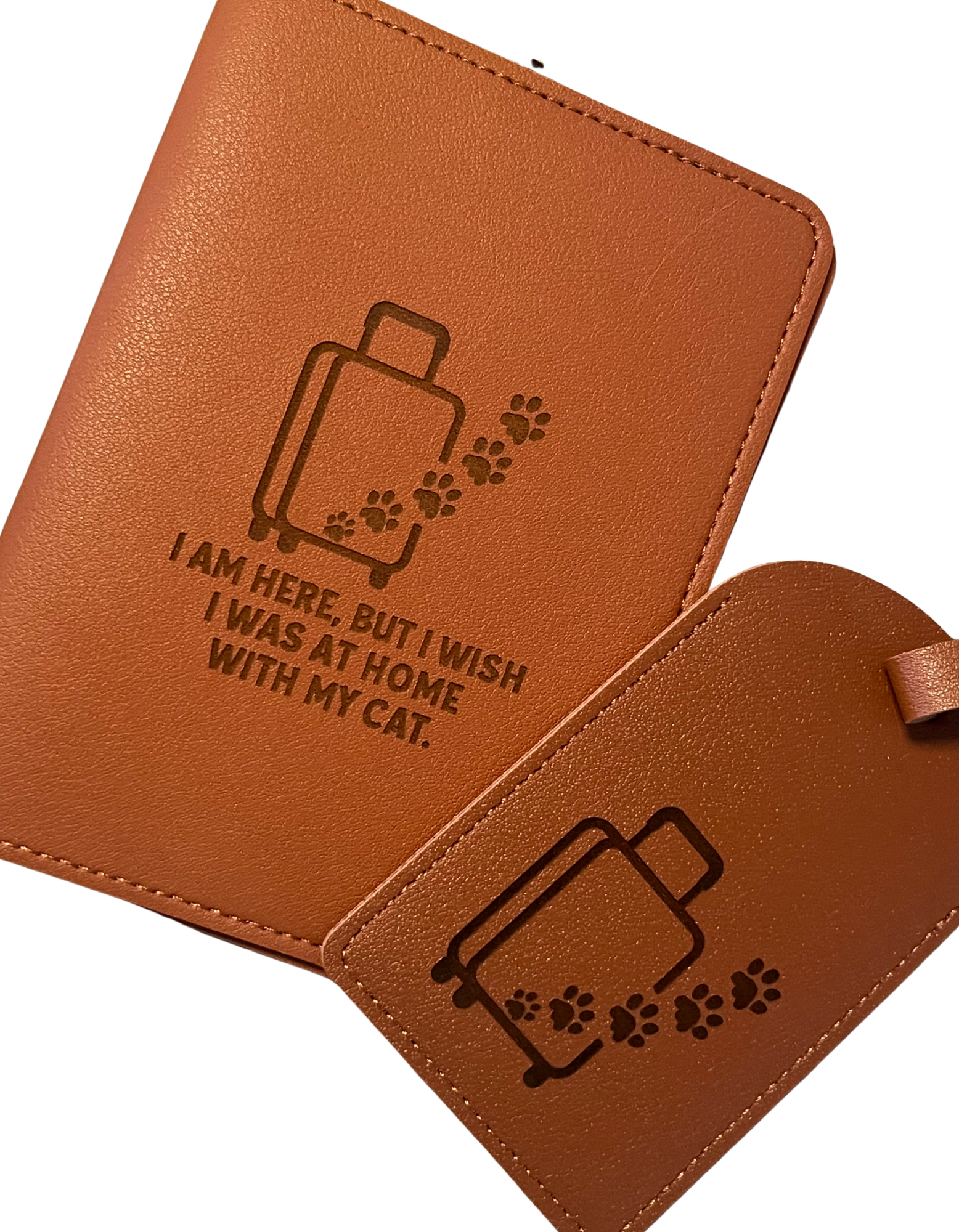 Personalised Passport Holder & Luggage Tag Travel Set