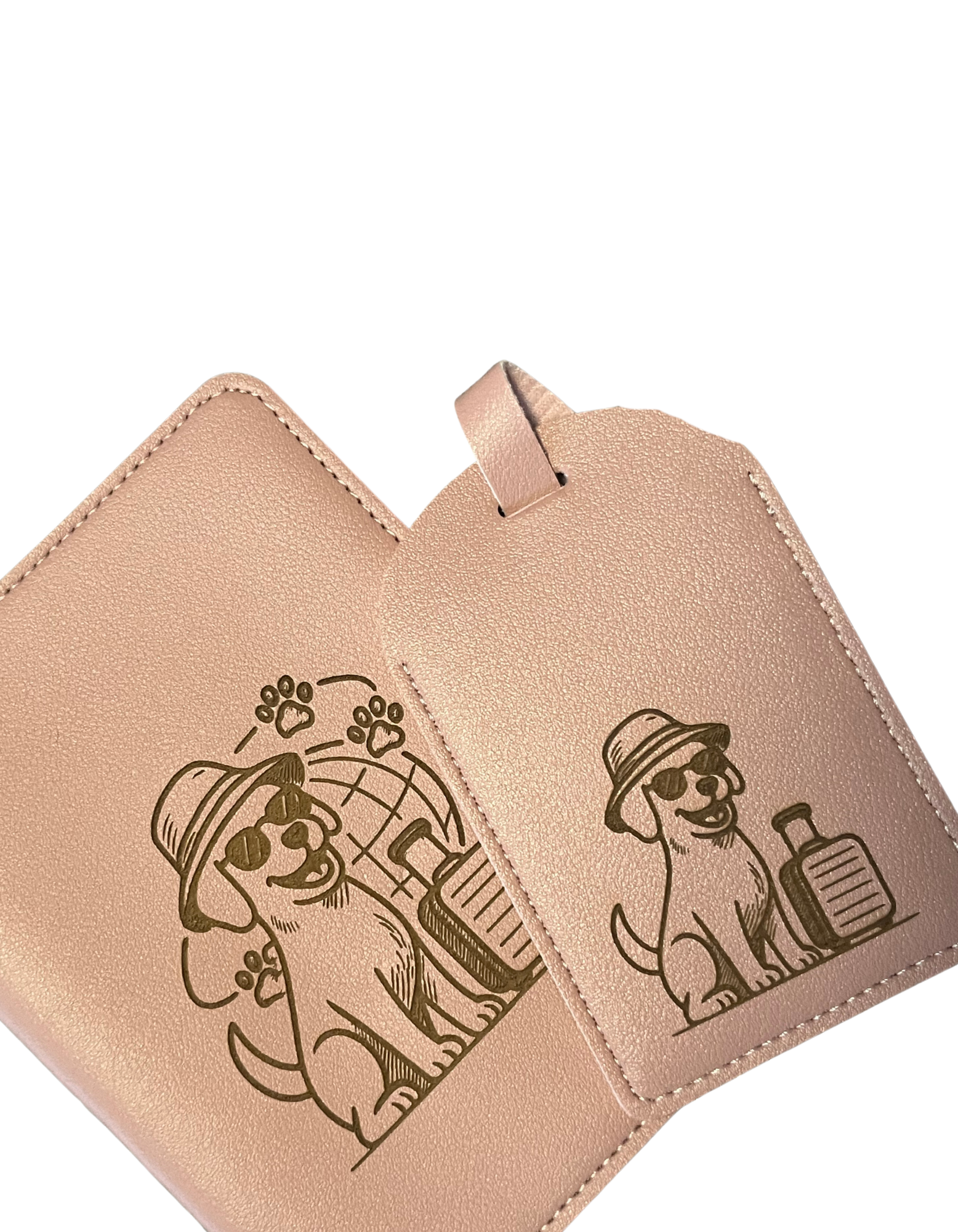 Personalised Passport Holder & Luggage Tag Travel Set