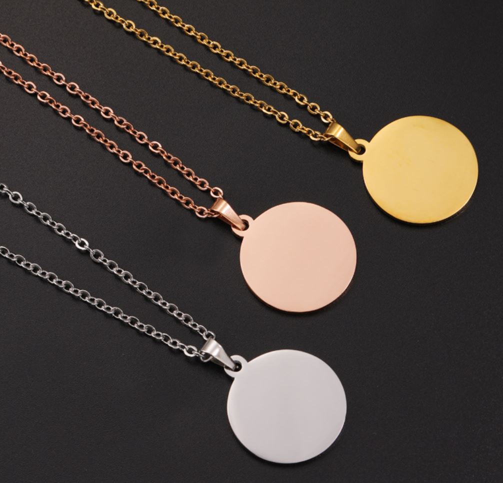 Custom Engraved Pendant Necklace