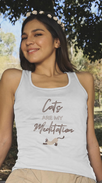 Cats Are My Meditation - Performance Women's Tank Top
