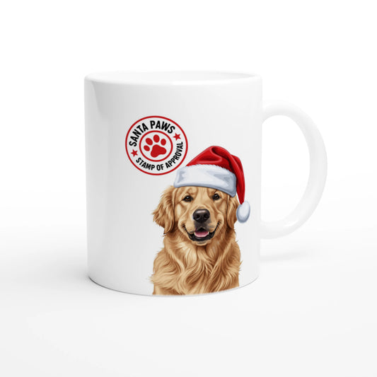 Santa Paws Golden Retriever - 325ml Ceramic Mug