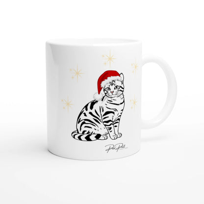 Festive Cat Christmas - 325ml Ceramic Mug