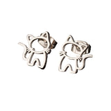 Cat Outline Stud Earrings